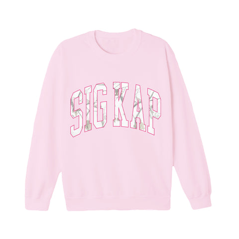 White Camo Sorority Crewneck
