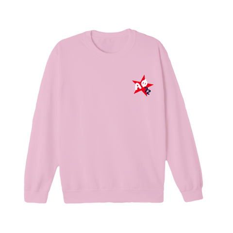 Superstar Crewneck-Alpha Phi-M-pink