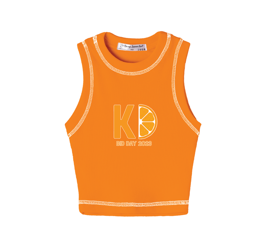 WSU Kappa Delta Bid Day '23 Cropped Laguna Tank Top