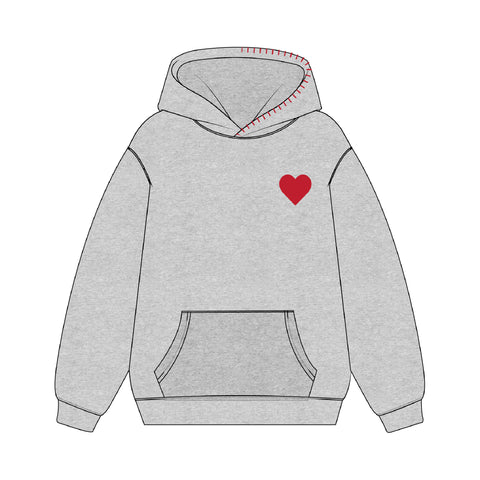 PO 17307  Alpha Chi Omega HLH Hoodie Heather Grey