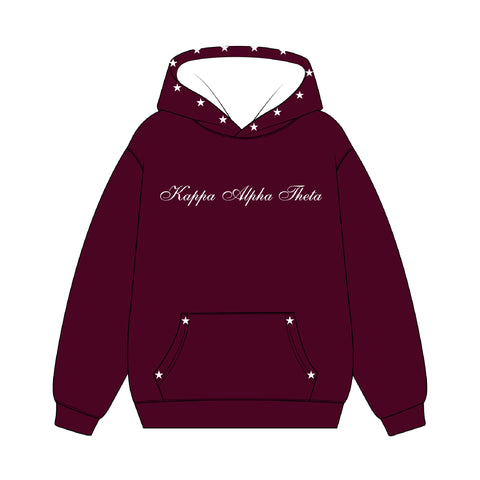 Santa Cruz Theta Star Studs Burgundy Hoodie