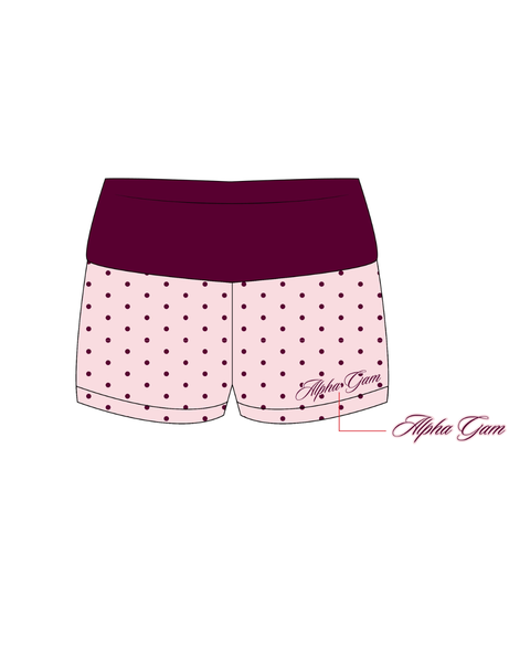 PO 17078 Alpha Gamma Delta HLH FOLD OVER SHORTS