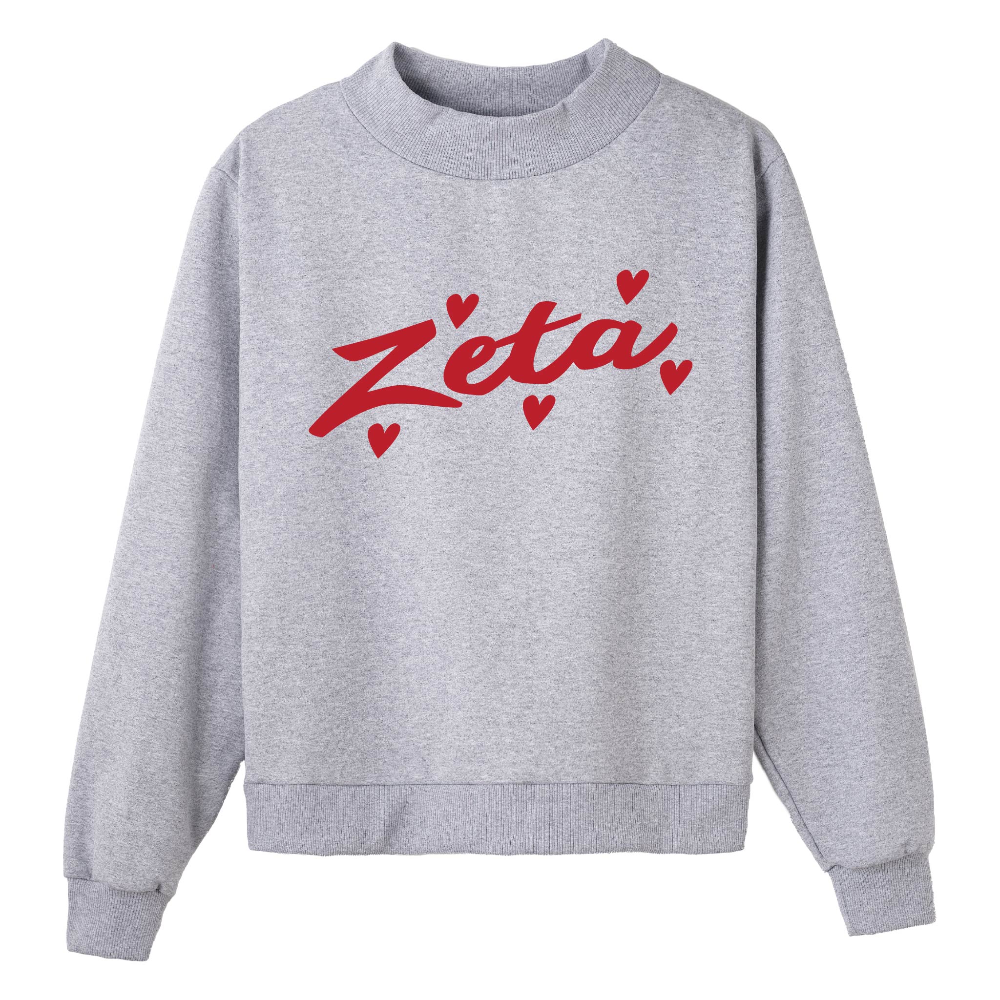 Heartbeat Gray Sorority Mock Neck – The Hang Loose Hut