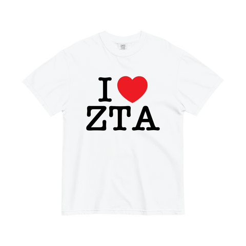 I Heart Tee-Zeta Tau Alpha-Small-white