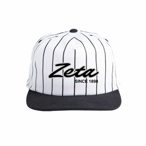 Silver and Black Embroidered Sorority Hat