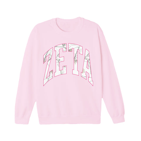 White Camo Sorority Crewneck