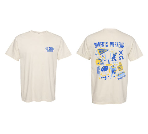Univ. of California - LA Chi Omega Ivory T-Shirt | PO 10202