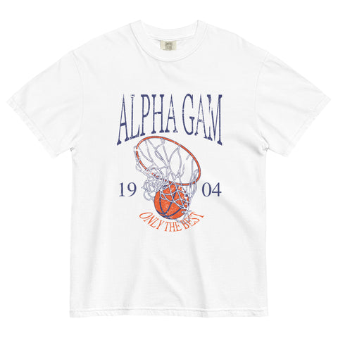 Court Crush Unisex Garment-Alpha Gamma Delta-S-white