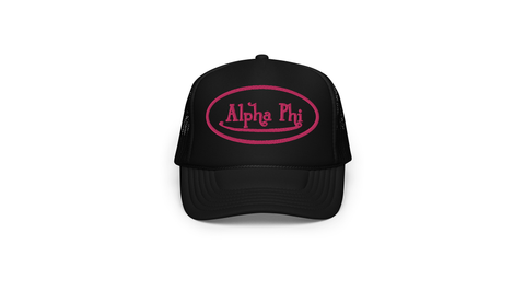 That's Hot Trucker Hat-Alpha Phi-black