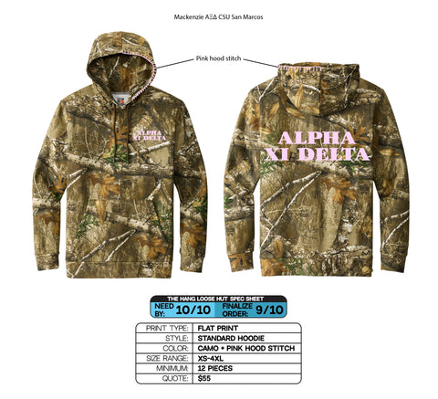 CSU San Marcos ΑΞΔ Camo Hoodie '24