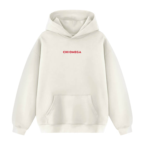 Cream Chi Omega Hoodie Pre-order