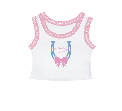 California State Polytechnic Institute - SLO Delta Gamma Opal White Tank  | PO 10211