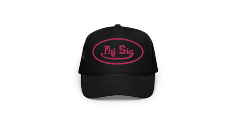 That's Hot Trucker Hat-Phi Sigma Sigma-black