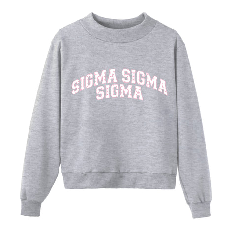 Cambria Heather Gray Mock Neck JMU Pre-order '26