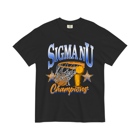 Championship Fraternity Tee-Sigma Nu-M-black