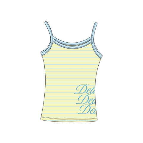 PO 16099| University of Nebraska Lincoln| Delta Delta Delta|HLH HERMOSA TANK  Light Yellow