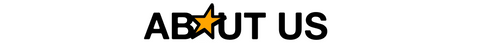 about us banner with star icon