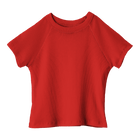Newport Tee, cropped fitted raglan baby tee in Cherry Whisper color