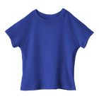 Newport Tee, cropped fitted raglan baby tee in Lazuli Lover color