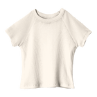 Newport Tee, cropped fitted raglan baby tee in Oat Milk Please color