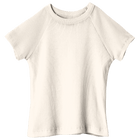 Newport Tee, full-length fitted raglan baby tee in Oat Milk Please color