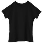 Newport Tee, full-length fitted raglan baby tee in Onyx Black color