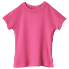 Newport Tee, full-length fitted raglan baby tee in Pinki Minaj color