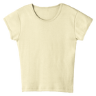 Venice Tee, full-length fitted cap sleeve baby tee in Sandy Chic color