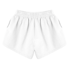 Miami Shorts, custom mid-rise fleece sweat shorts in Opal White color