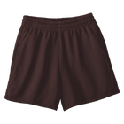 San Clemente Shorts, custom high-rise fleece sweat shorts in Latte Love color