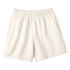 San Clemente Shorts, custom high-rise fleece sweat shorts in Oat Milk Please color