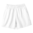 San Clemente Shorts, custom high-rise fleece sweat shorts in Opal White color