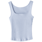 Amelia Tank, custom full-length fitted tank top with square neck in Healing Angelite color