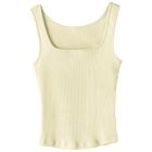 Amelia Tank, custom full-length fitted tank top with square neck in Sandy Chic color