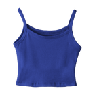 Hermosa Tank, custom cropped spaghetti strap tank top in Lazuli Lover color