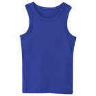 Malibu Tank, custom full-length fitted tank top with wide straps in Lazuli Lover color