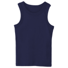 Malibu Tank, custom full-length fitted tank top with wide straps in Midnight Chic color