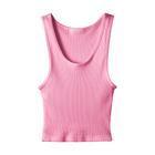 Sunset Tank, custom cropped scoop neck tank top in dream house color