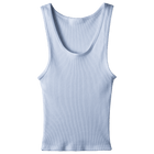 Sunset Tank, custom full-length scoop neck tank top in healing angelite color