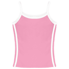 Thalia Tank, custom full-length spaghetti strap tank top with white side stripes in dream house color