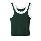 Victoria Tank, custom cropped lace tank top in camp cutie color