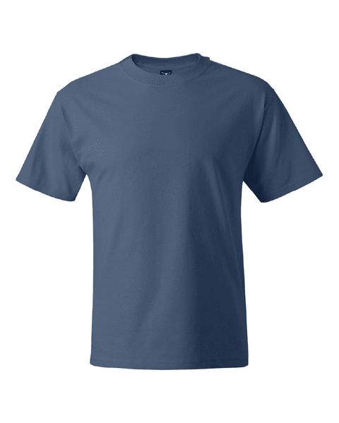 Hanes 5180 Unisex Tee in Denim Blue