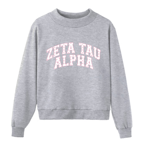Cambria Heather Gray Mock Neck JMU Pre-order '26